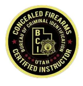 Badge for a Utah Concealed Firearms Certified Instructor.