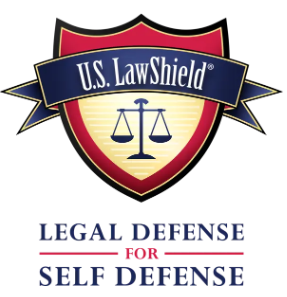 Logo for U.S. LawShield legal defense and self-defense services.